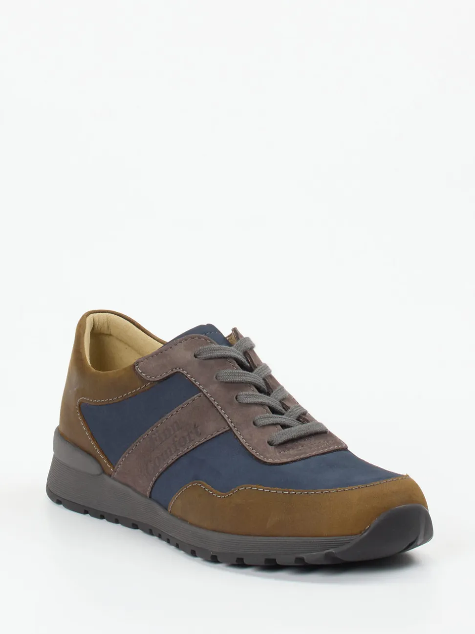 Finn Comfort – Schnürschuh aus Nubukleder Dunkelblau