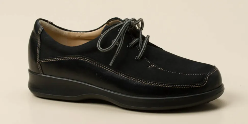 Finn Comfort – Schnürschuh aus Nubukleder schwarz