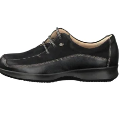 Finn Comfort – Schnürschuh aus Nubukleder schwarz