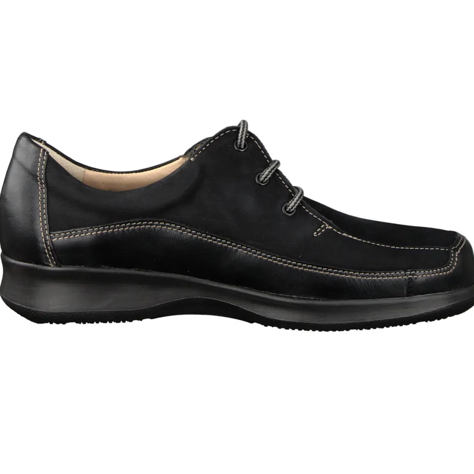 Finn Comfort – Schnürschuh aus Nubukleder schwarz
