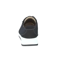 Finn Comfort – Schnürschuhe aus Stretchmesh und Veloursleder schwarz