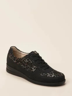 Finn Comfort – Schnürschuhe aus Veloursleder schwarz