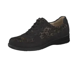 Finn Comfort – Schnürschuhe aus Veloursleder schwarz
