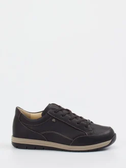 Finn Comfort – Schnürschuhe aus Nubukleder Dunkelbraun