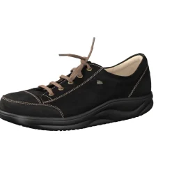 Finn Comfort – Schnürschuhe aus Nubukleder Schwarz