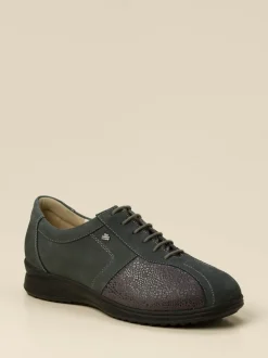 Finn Comfort – Schnürschuhe aus Nubukleder anthrazit
