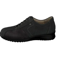 Finn Comfort – Schnürschuhe aus Nubukleder anthrazit