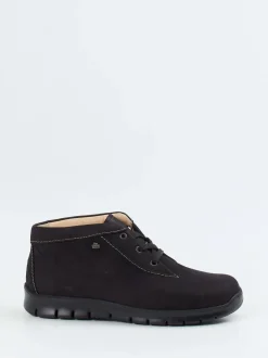 Finn Comfort – Schnürstiefelette aus Nubukleder schwarz