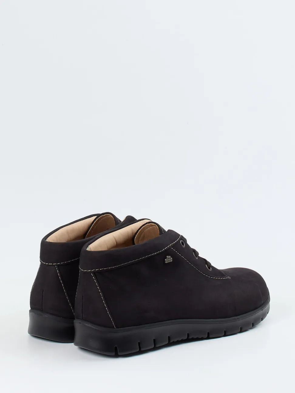 Finn Comfort – Schnürstiefelette aus Nubukleder schwarz