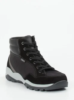 Finn Comfort – Schnürstiefelette aus Nubukleder schwarz