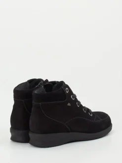 Finn Comfort – Schnürstiefelette aus Nubukleder schwarz