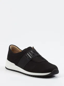 Finn Comfort – Slip-On Sneaker aus Nubukleder schwarz