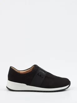 Finn Comfort – Slip-On Sneaker aus Nubukleder schwarz