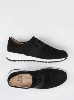 Finn Comfort – Slip-On Sneaker aus Nubukleder schwarz