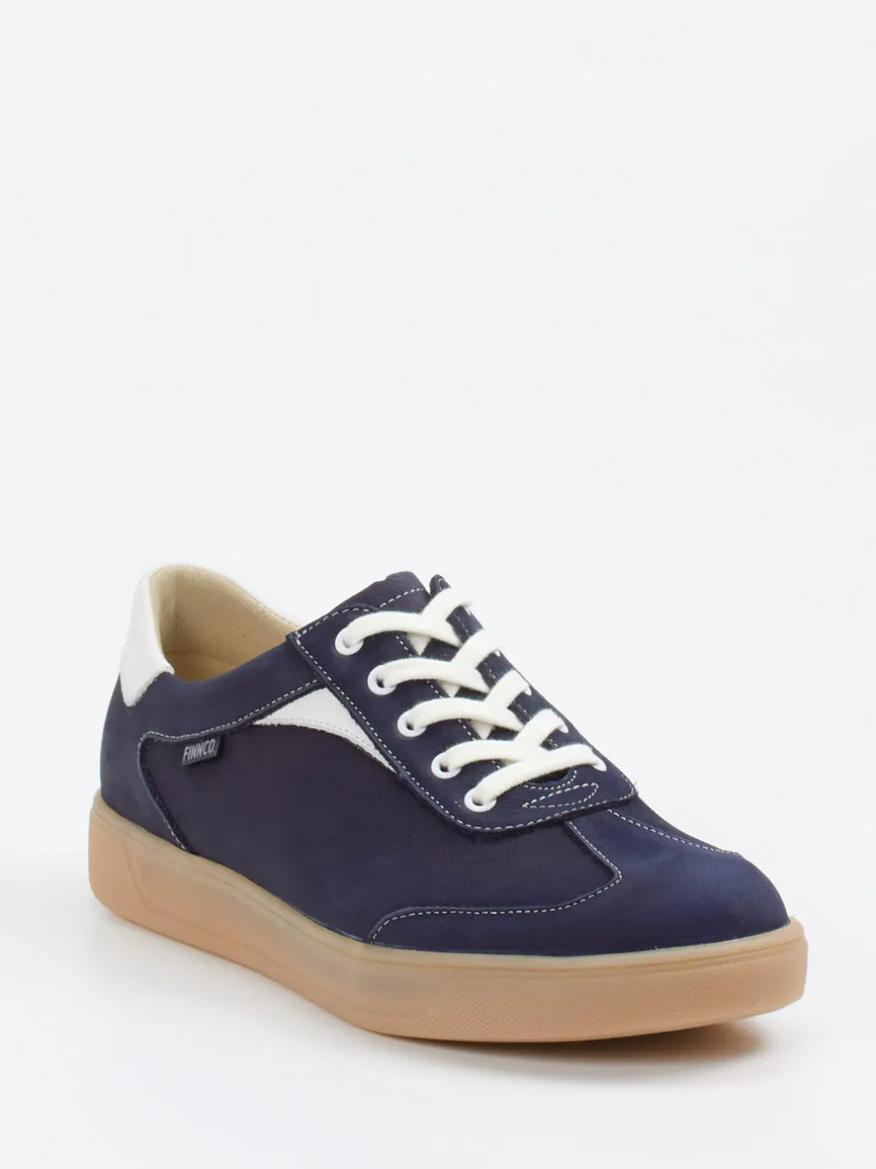 Finn Comfort – Sneaker aus Nubukleder Dunkelblau