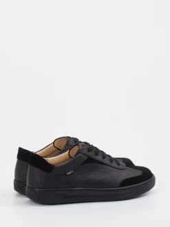 Finn Comfort – Sneaker aus Velour- und Glattleder Schwarz
