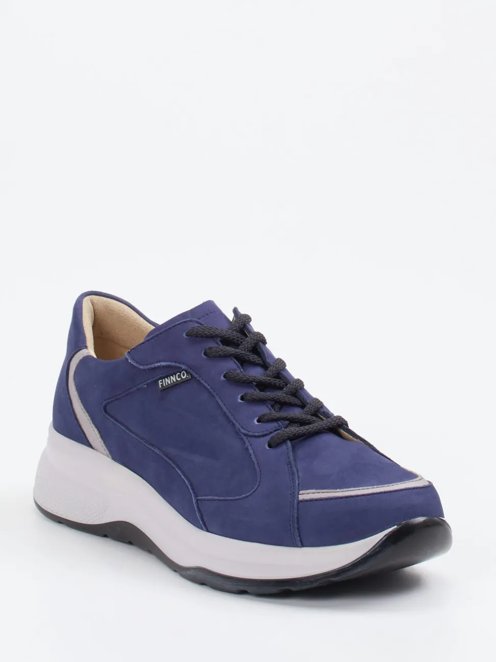 Finn Comfort – Sneaker aus Nubukleder tintenblau