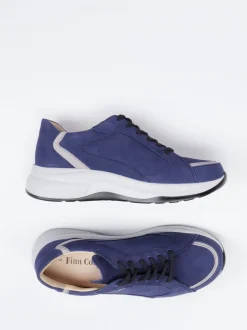 Finn Comfort – Sneaker aus Nubukleder tintenblau