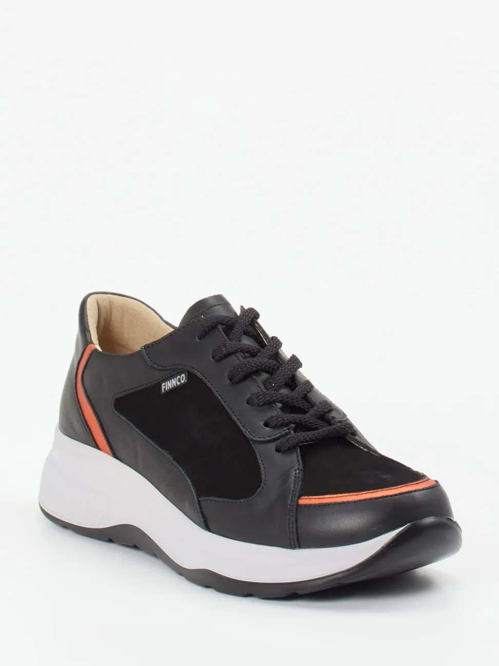 Finn Comfort – Sneaker aus Kalbleder mit Nubukdetails