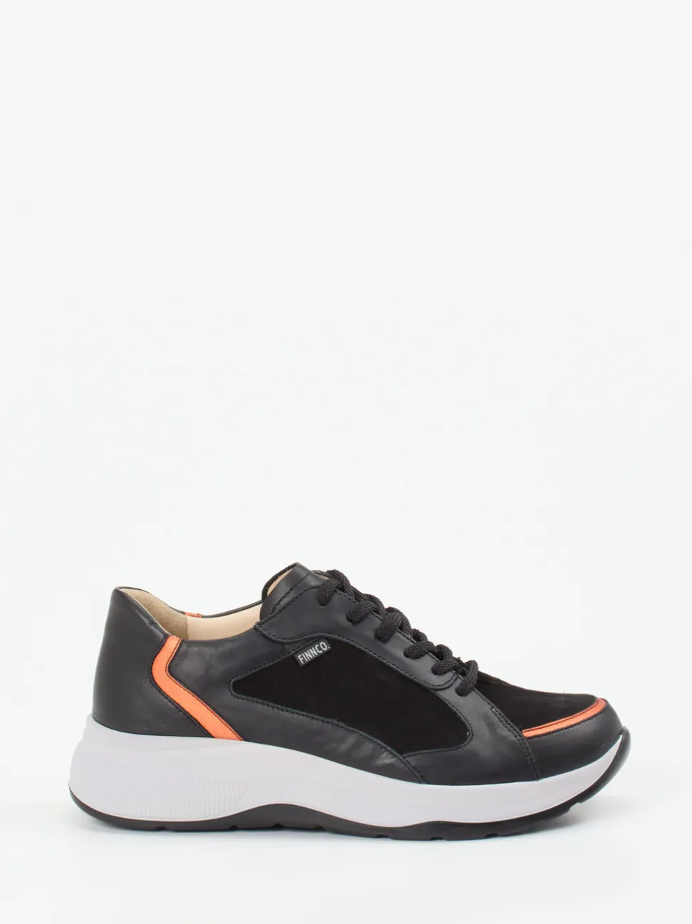 Finn Comfort – Sneaker aus Kalbleder mit Nubukdetails