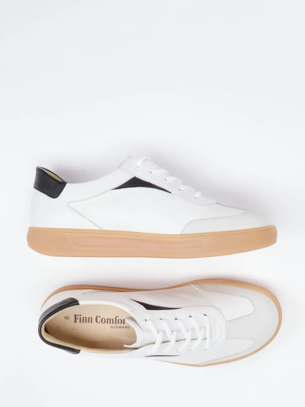 Finn Comfort – Sneaker aus Kalbleder Weiß