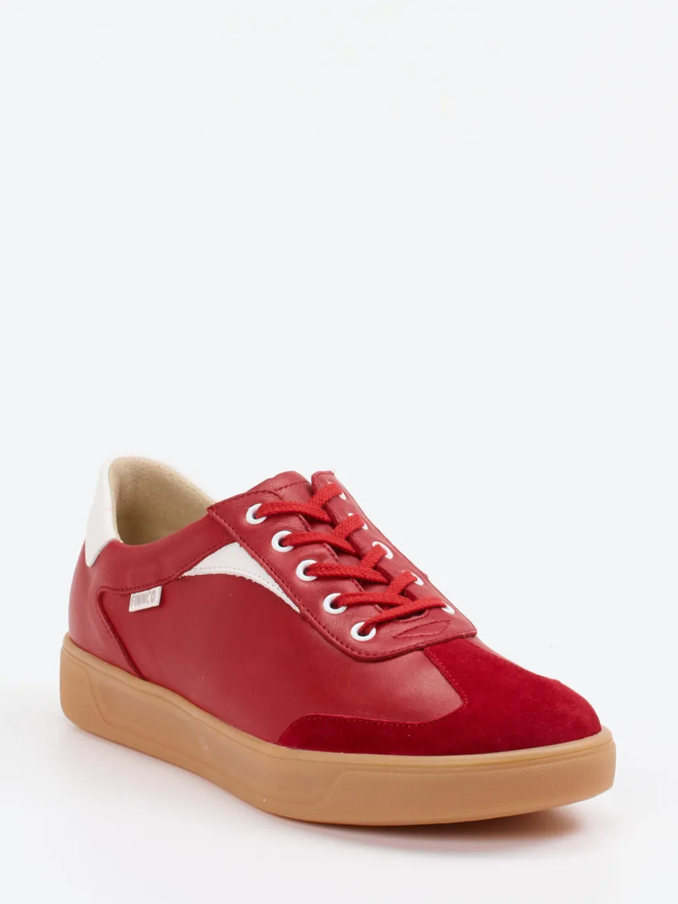 Finn Comfort – Sneaker aus Kalbleder in Signalrot