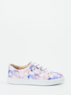 Finn Comfort – Sneaker aus geprägtem Leder Rosé-Multicolor