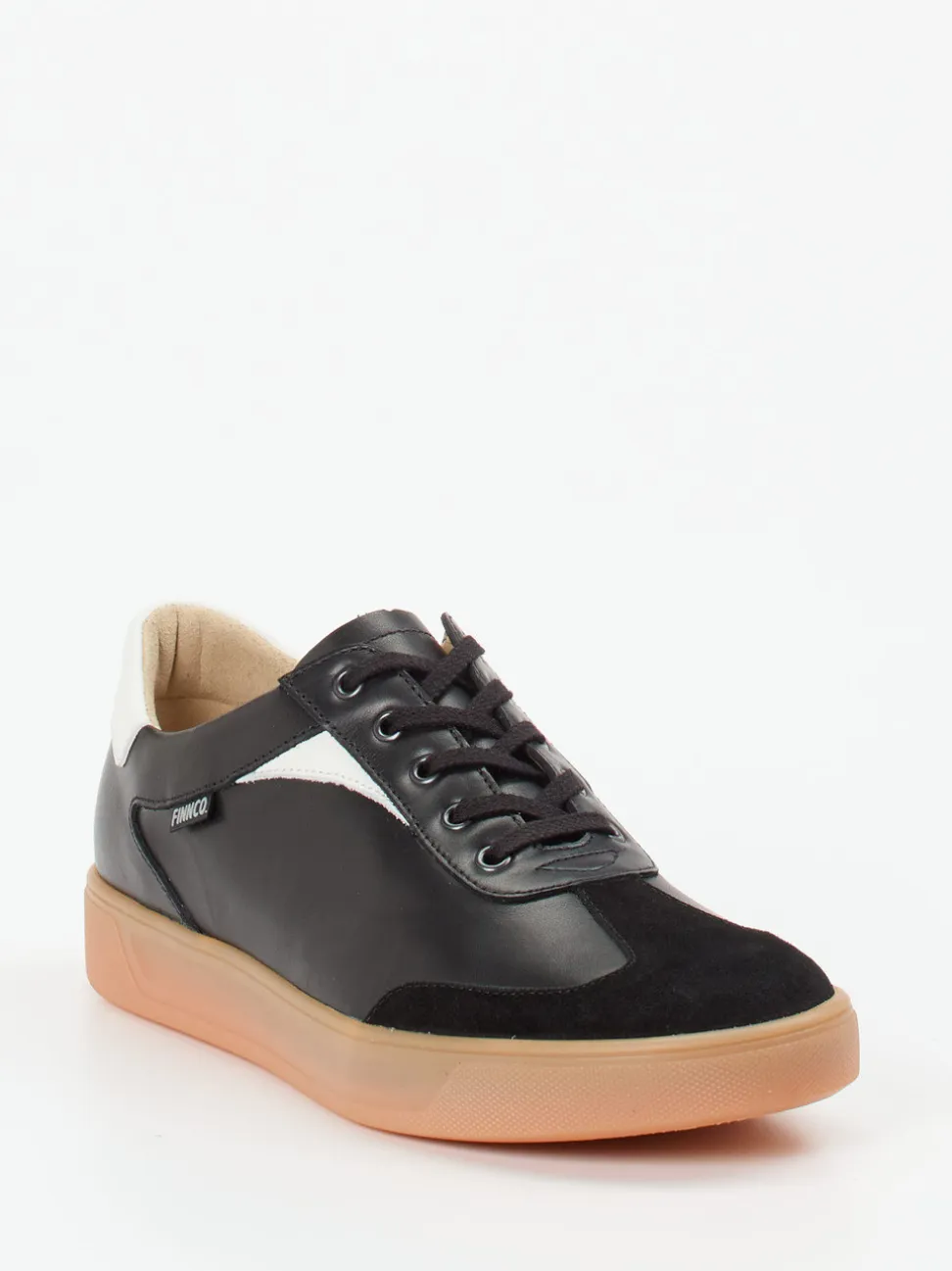 Finn Comfort – Sneaker aus Kalbleder in Schwarz