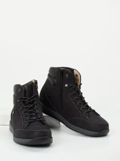 Finn Comfort – Stiefeletten aus Nubukleder schwarz