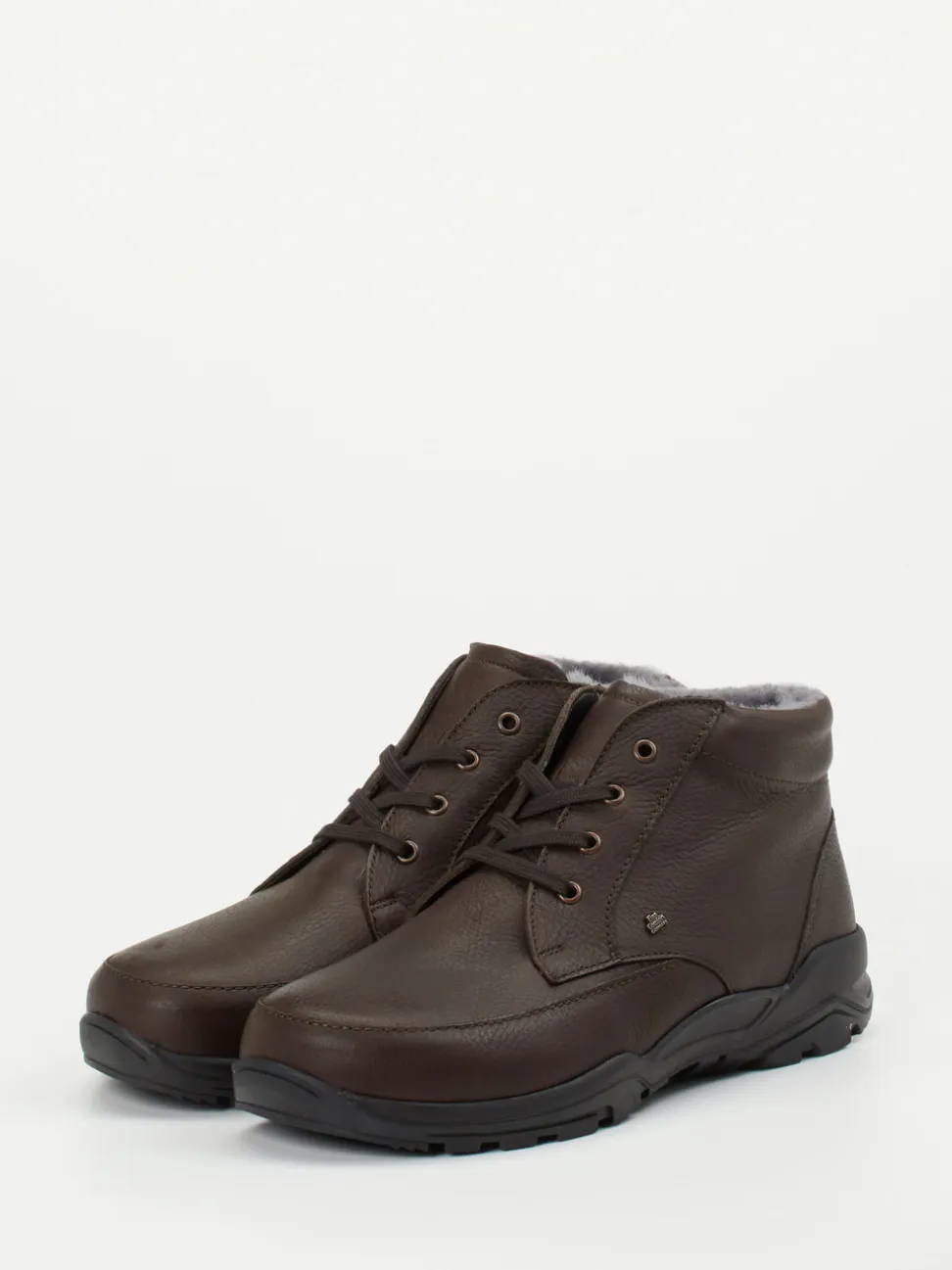 Finn Comfort – Stiefeletten aus Fettleder Dunkelbraun