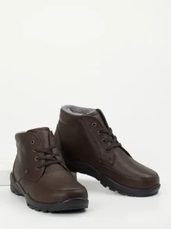 Finn Comfort – Stiefeletten aus Fettleder Dunkelbraun