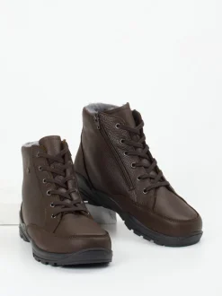 Finn Comfort – Winterboots aus Fettleder dunkelbraun