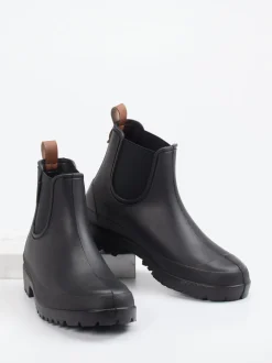 Fischer – Chelsea-Gummiboots aus Synthetik schwarz