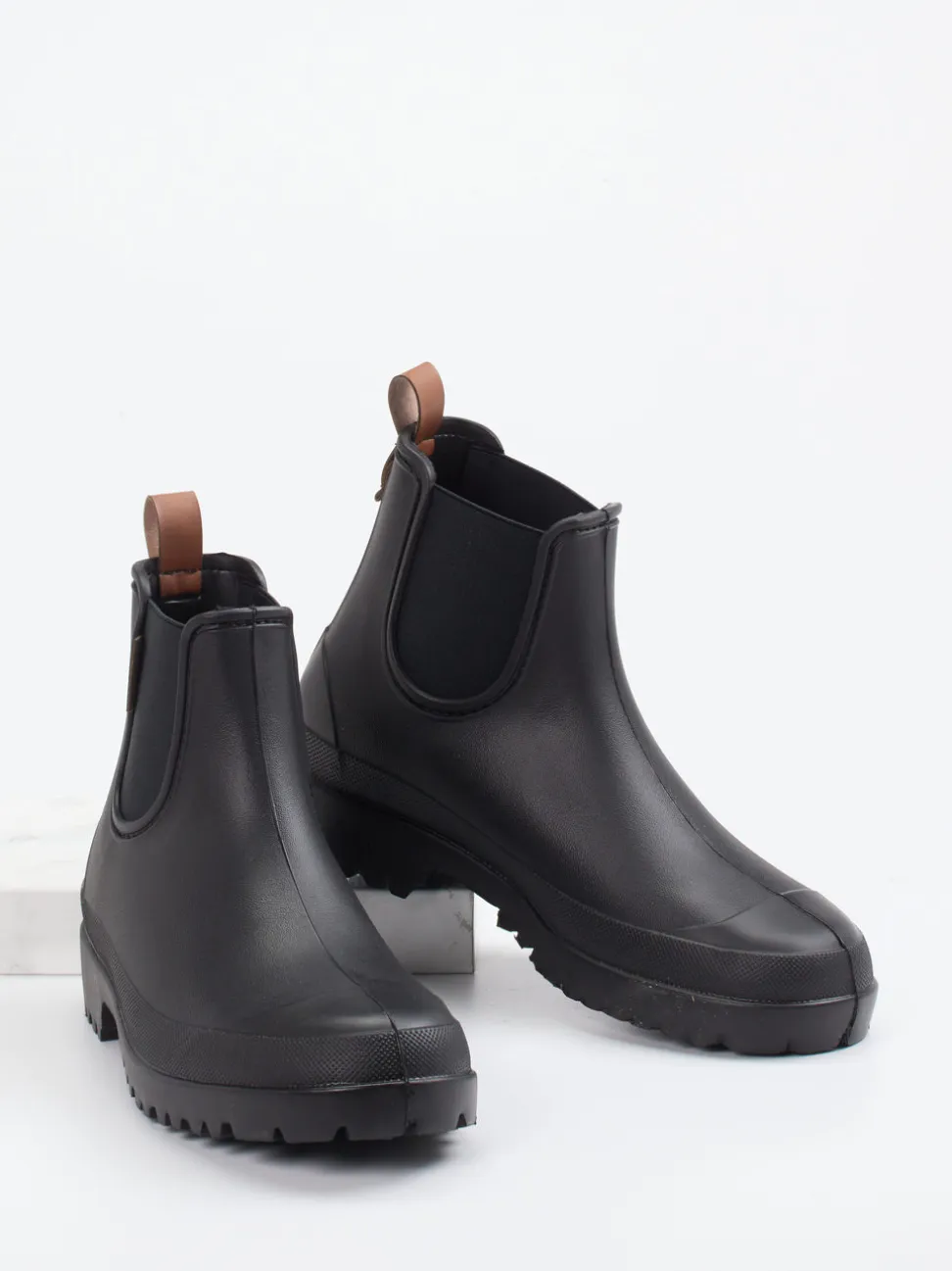 Fischer – Chelsea-Gummiboots aus Synthetik schwarz