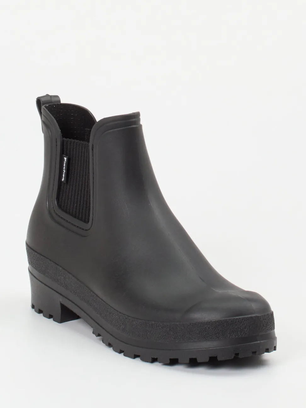 Fischer – Gummistiefelette aus mattem Synthetik schwarz
