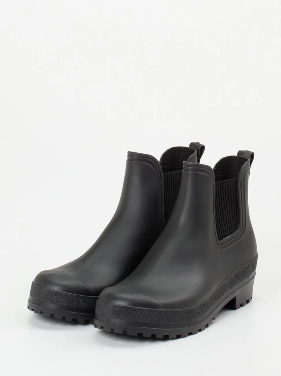 Fischer – Gummistiefelette aus mattem Synthetik schwarz