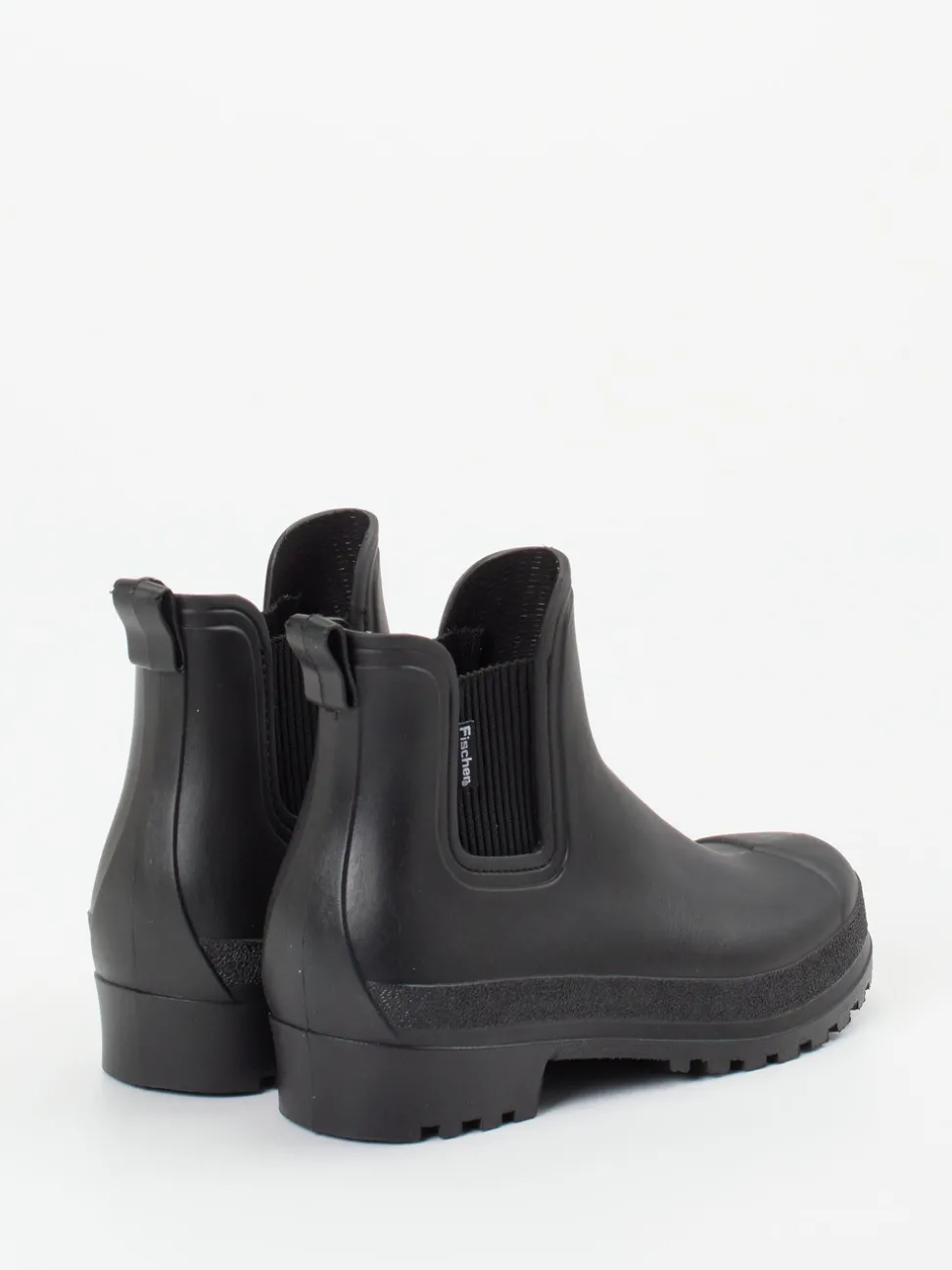 Fischer – Gummistiefelette aus mattem Synthetik schwarz