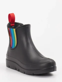 Fischer – Gummistiefeletten aus Synthetik Schwarz bunt