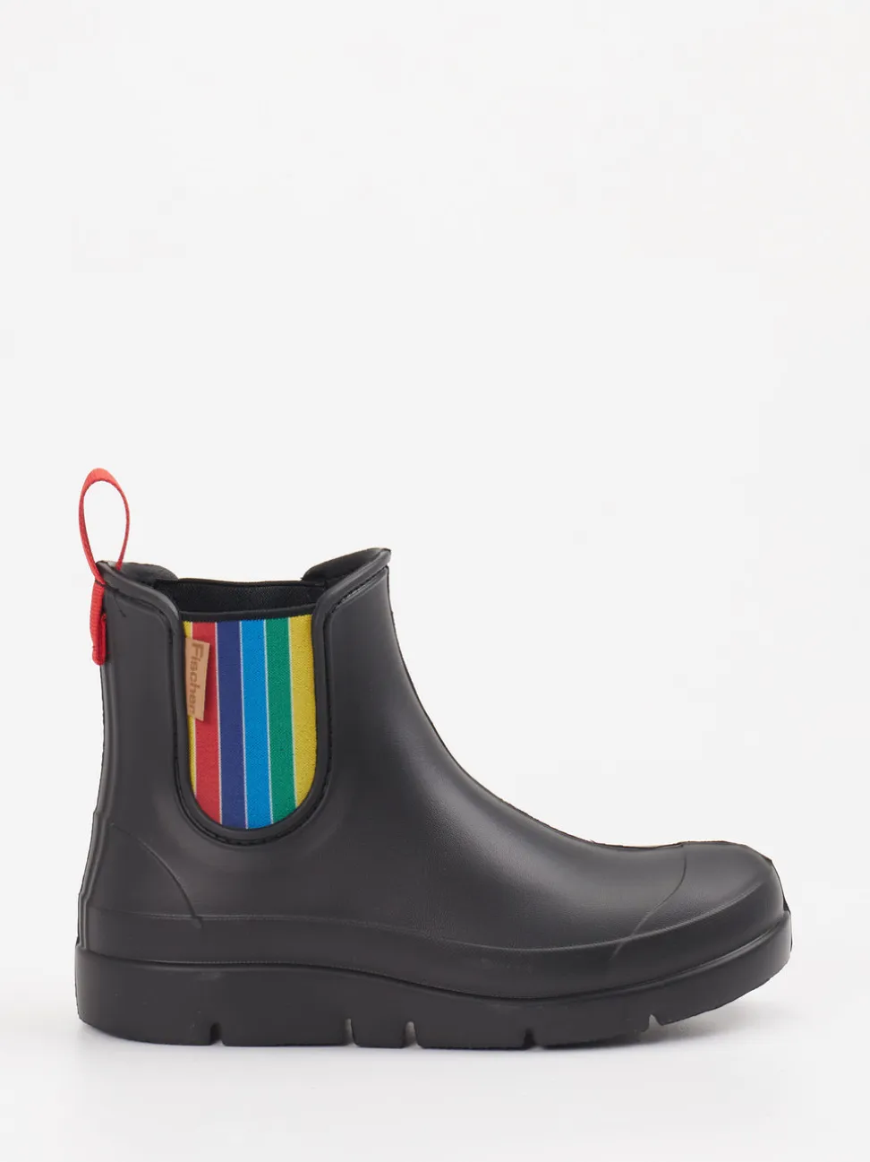 Fischer – Gummistiefeletten aus Synthetik Schwarz bunt