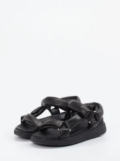 FitFlop – Chunky-Sandale aus Kalbleder schwarz