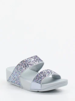 FitFlop – Komfort-Pantolette aus Textil mit Glitzer
