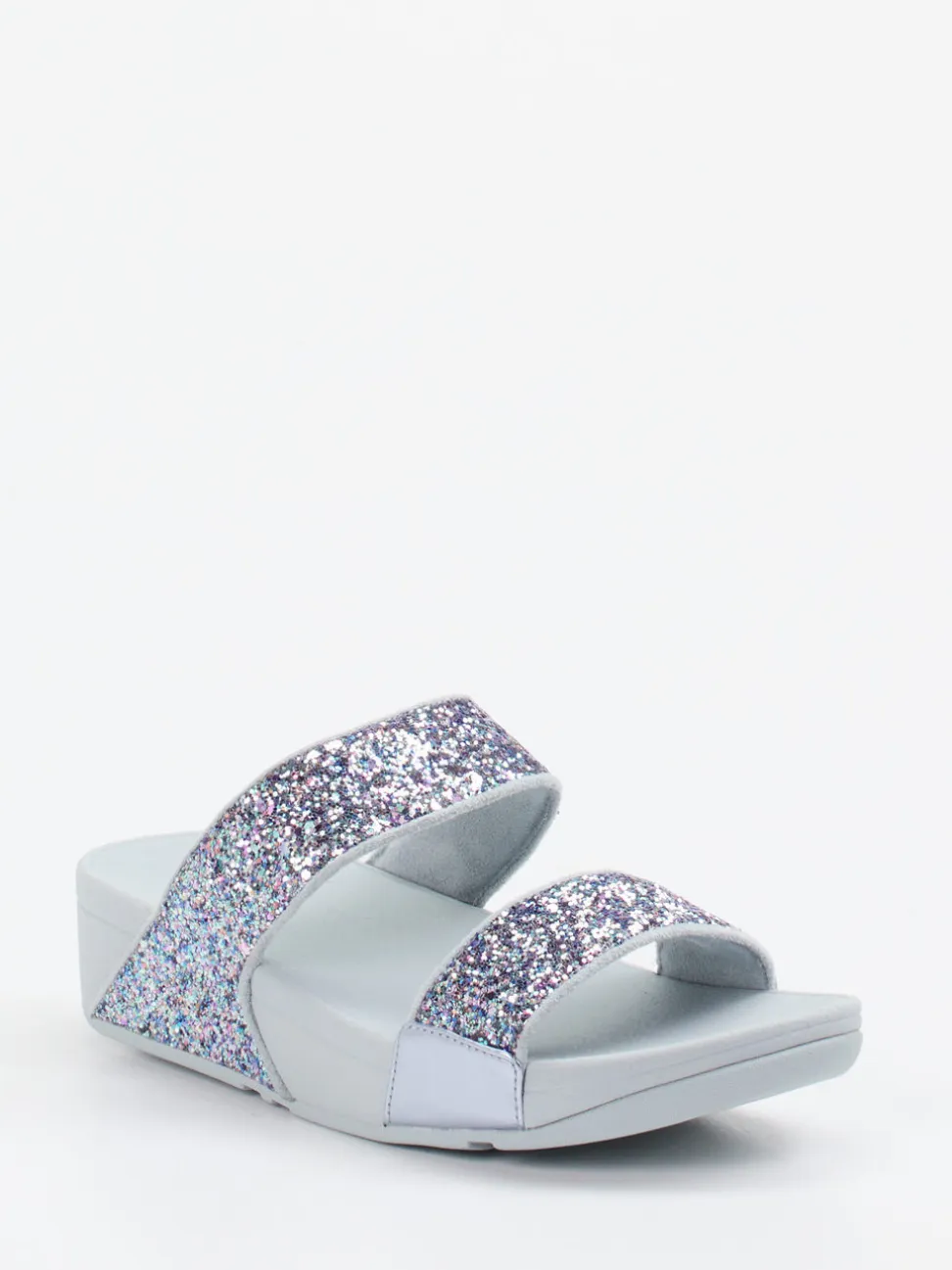 FitFlop – Komfort-Pantolette aus Textil mit Glitzer