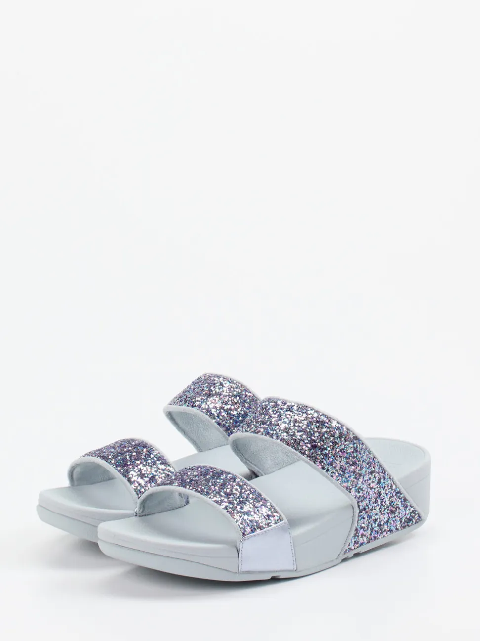 FitFlop – Komfort-Pantolette aus Textil mit Glitzer
