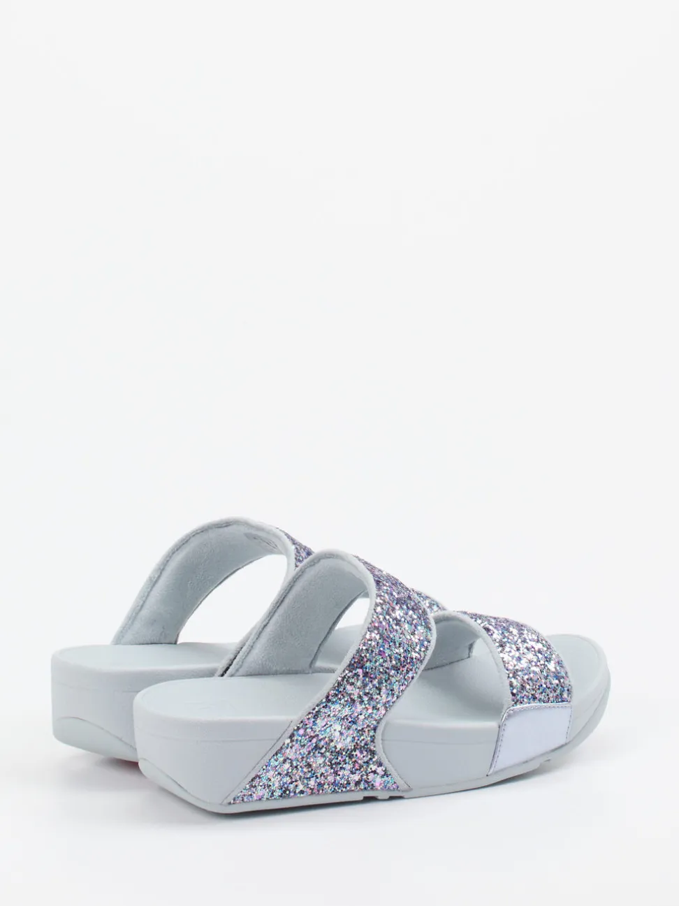FitFlop – Komfort-Pantolette aus Textil mit Glitzer