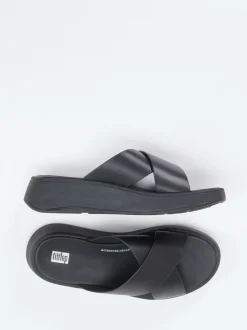 FitFlop – Komfort-Pantolette aus Kalbleder schwarz