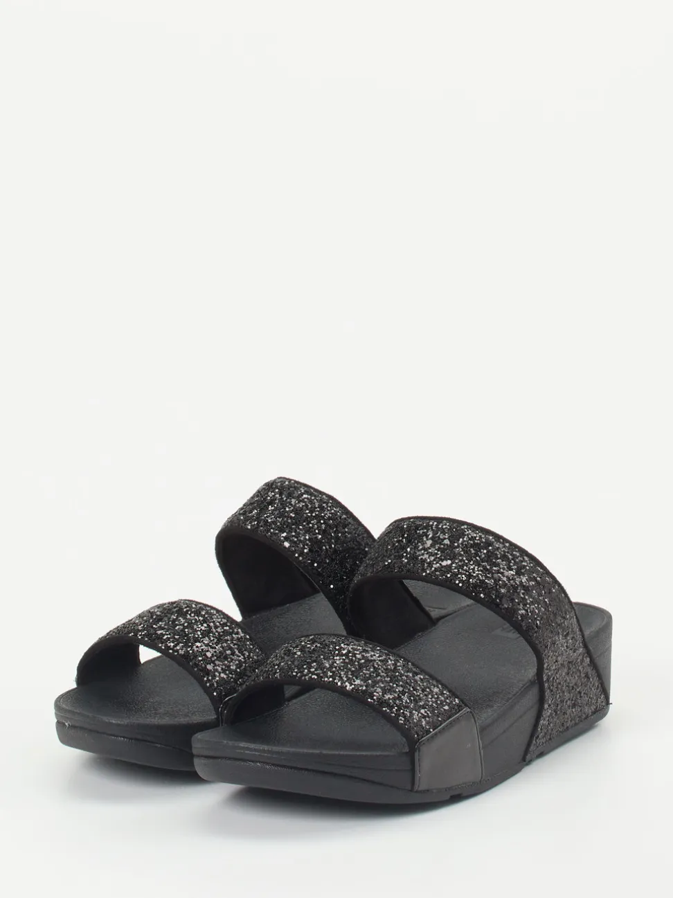FitFlop – Komfort-Pantoletten aus Textil schwarz