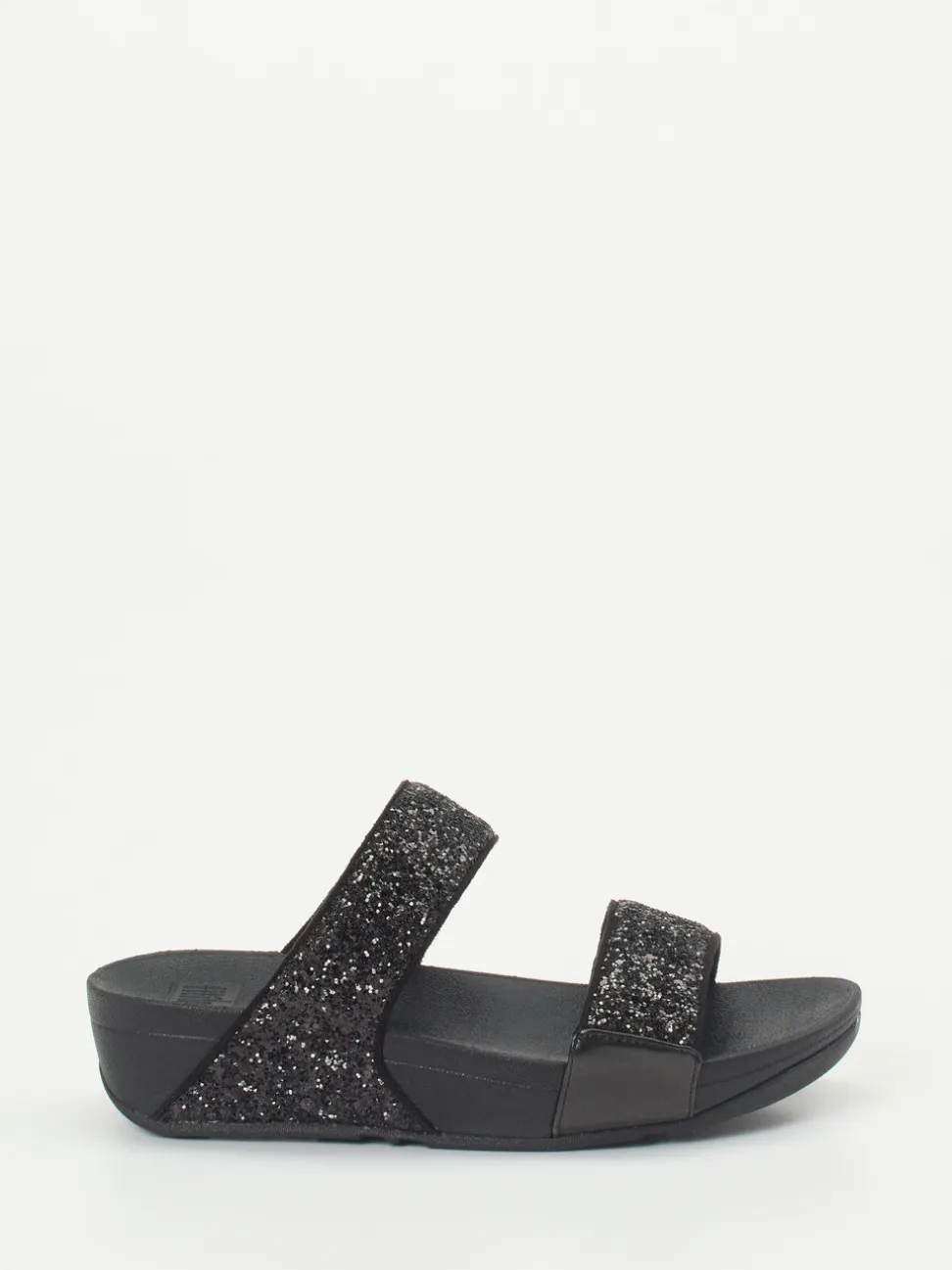 FitFlop – Komfort-Pantoletten aus Textil schwarz