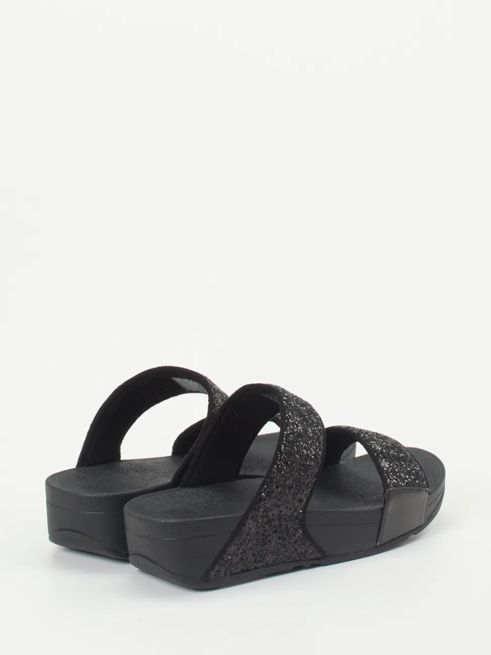 FitFlop – Komfort-Pantoletten aus Textil schwarz