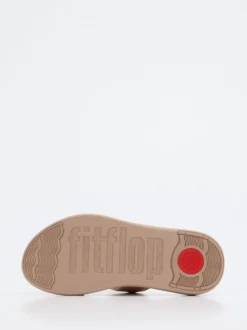 FitFlop – Komfort-Sandalen aus Kalbleder beige