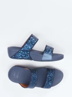 FitFlop – Komfort-Slides aus Textil mit Glitzer